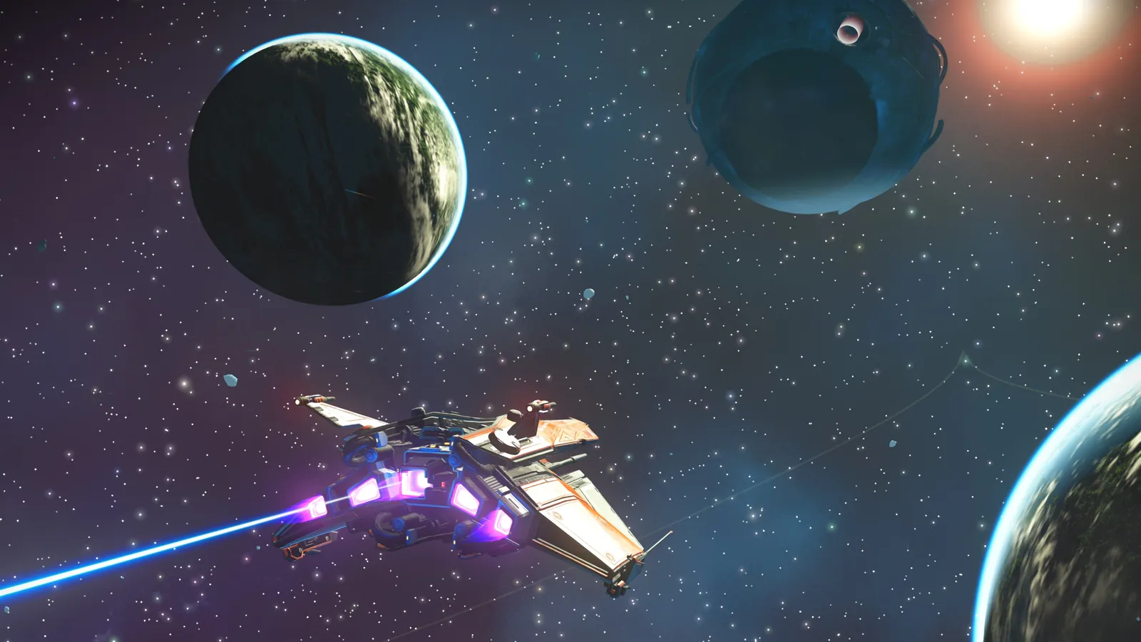 《无人深空》太空飞船与行星