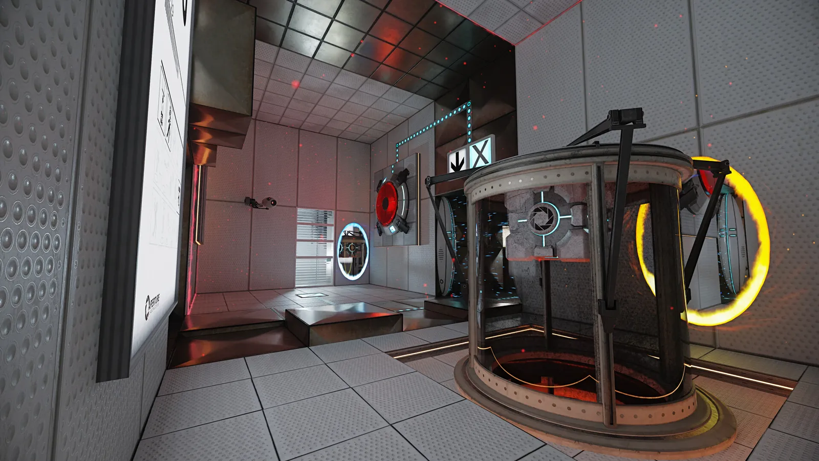 《传送门:序曲 RTX》传送门解谜画面